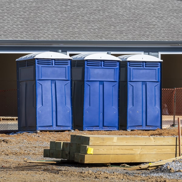 how often are the porta potties cleaned and serviced during a rental period in Ridge Manor Florida